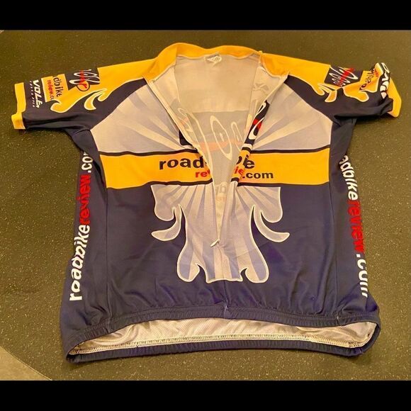 VOLVER Road Biking Shirt Size XL Navy/Yellow/Gry - Picture 3 of 10